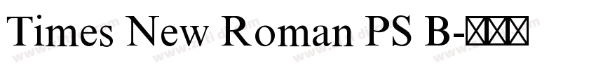 Times New Roman PS B字体转换